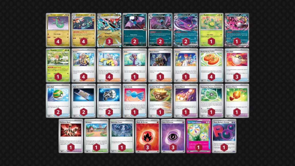 『ロケット団のクロバットex/ドラパルトex(Team Rocket's Crobat ex/Dragapult ex)』デッキ03