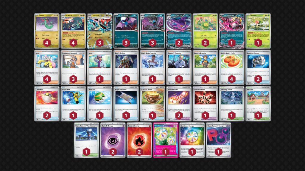 『ロケット団のクロバットex/ドラパルトex(Team Rocket's Crobat ex/Dragapult ex)』デッキ04
