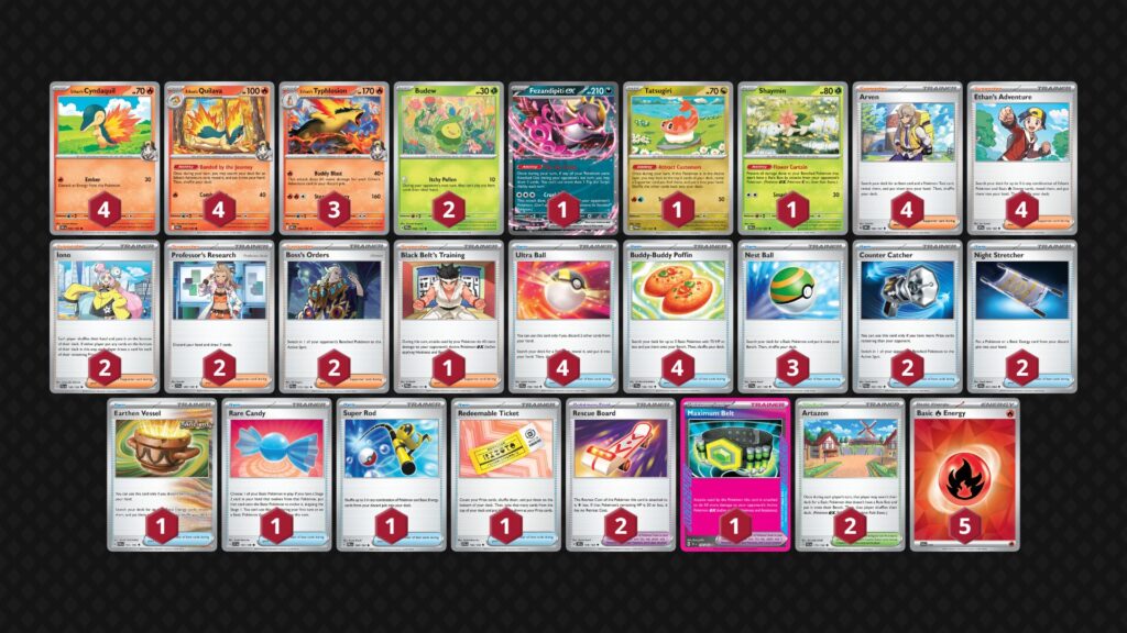 『ヒビキのバクフーンex(Ethan's Typhlosion)』デッキ07