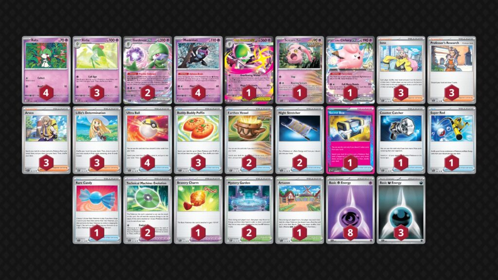 『メガサーナイトex( Mega Gardevoir ex)』デッキ01