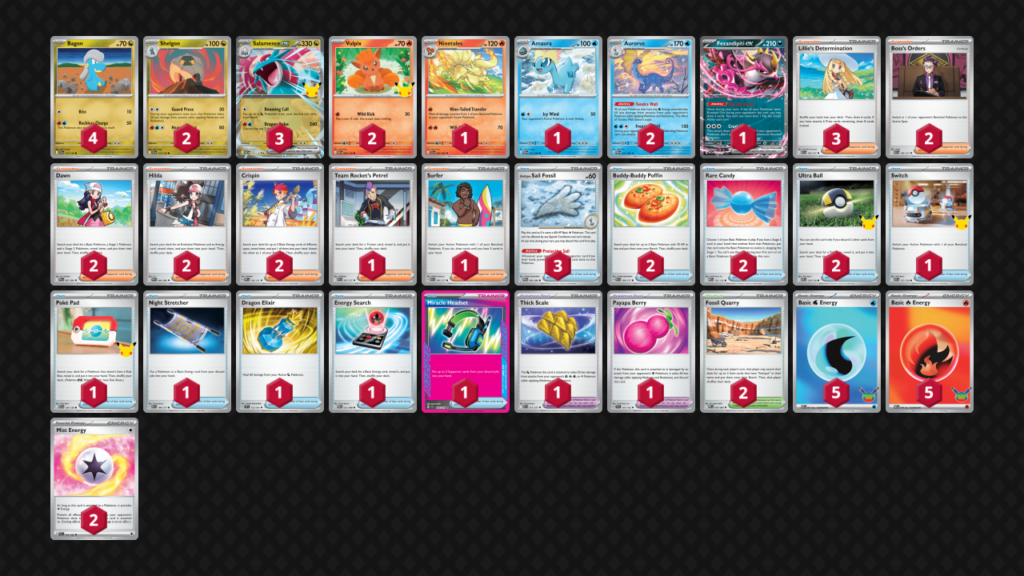 『ボーマンダex×アマルルガ(Salamence ex×Aurorus)』デッキ