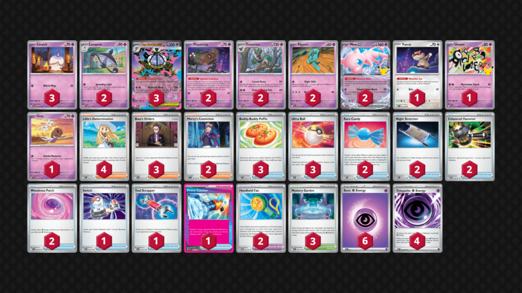 『メガシャンデラex×ミュウex(Mega Chandelure ex×Mew ex)』デッキ